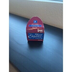 Vintage L'eggs Sheer Elegance Control Top Sheer Toe Pantyhose off-white Size B